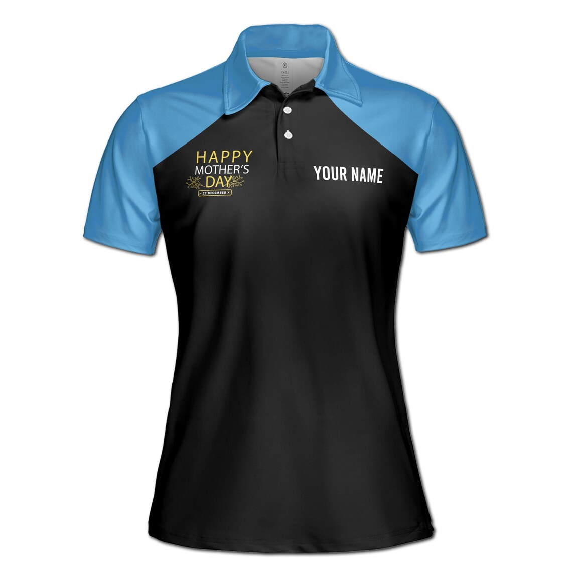 Customize Name Mom Quote Have a Mom Like Mine Black Blue Women's Polo S-5XL