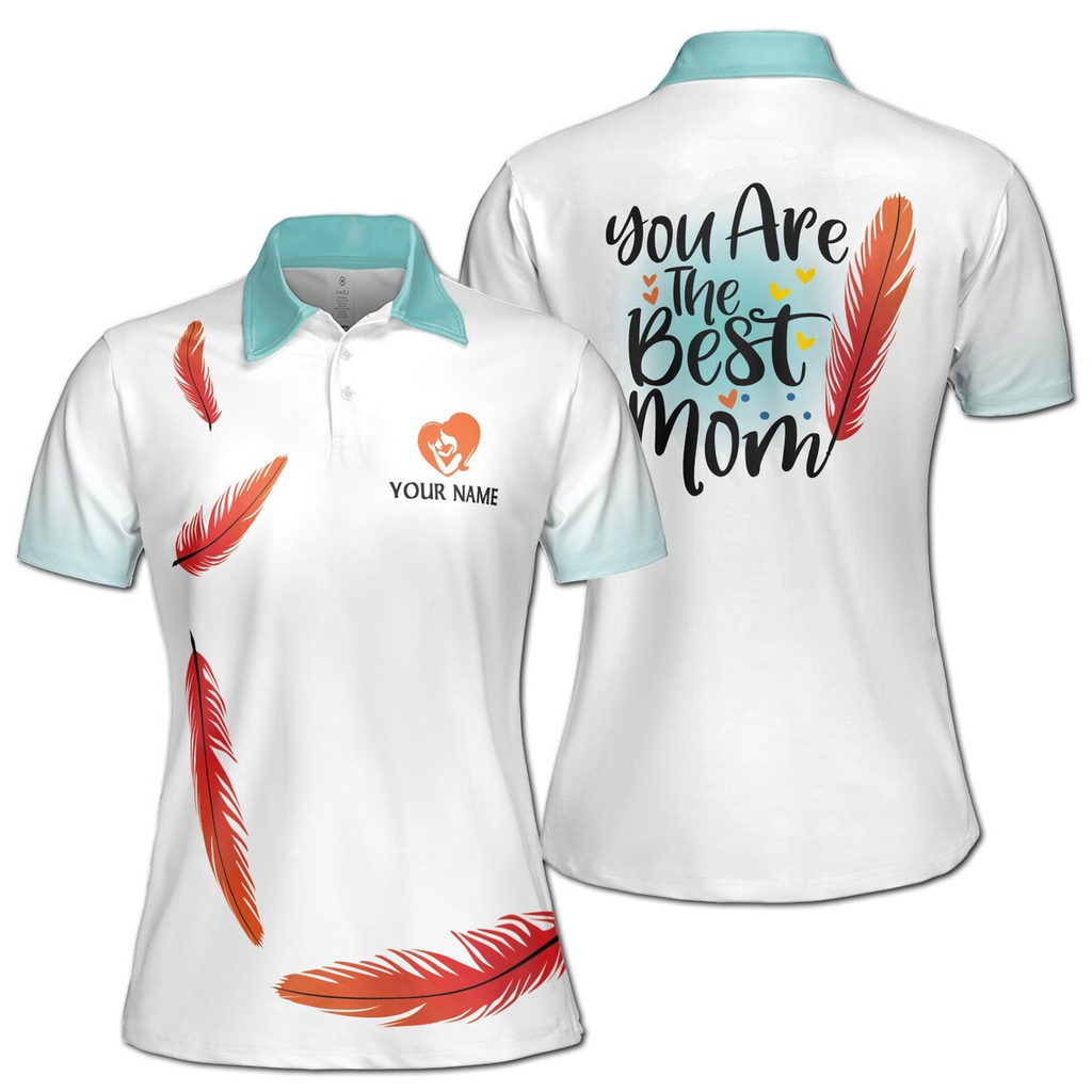 Personalized Mom Polo Shirt: Baby Hearts Quote, Mother's Day Gift