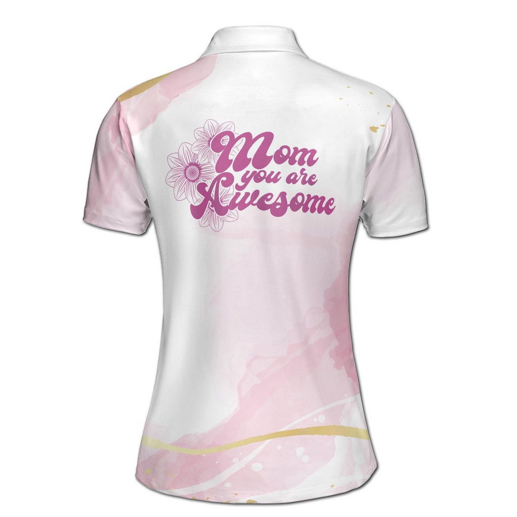 Personalized Mother & Child Polo Shirt: Floral Mom Quote, Custom Name