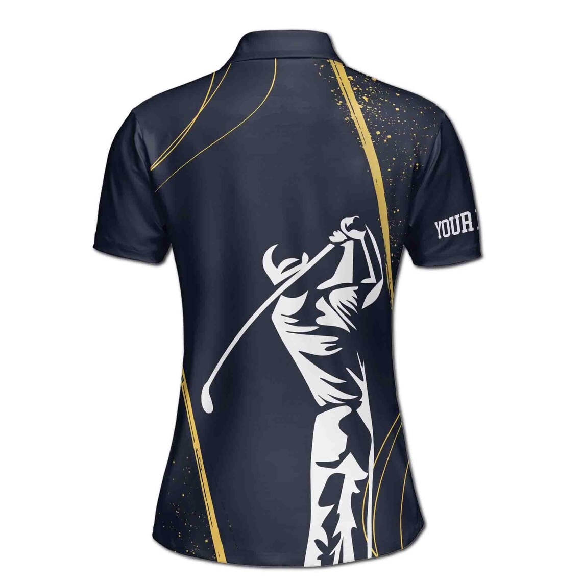 Customize Name Golf Player Black Women's Polo Shirt (S-5XL)