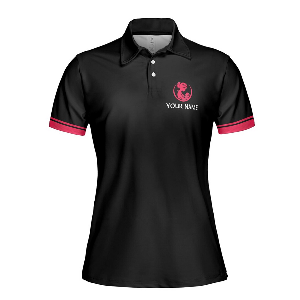 Proud Mom of Awesome Son Polo Shirt, Personalized Women's Golf Apparel