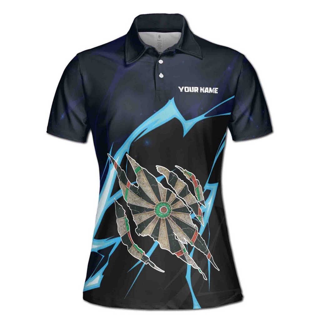 Customize Team Name Darts Lightning And Thunder Dark Navy 3D Polo Shirt (S-5XL)