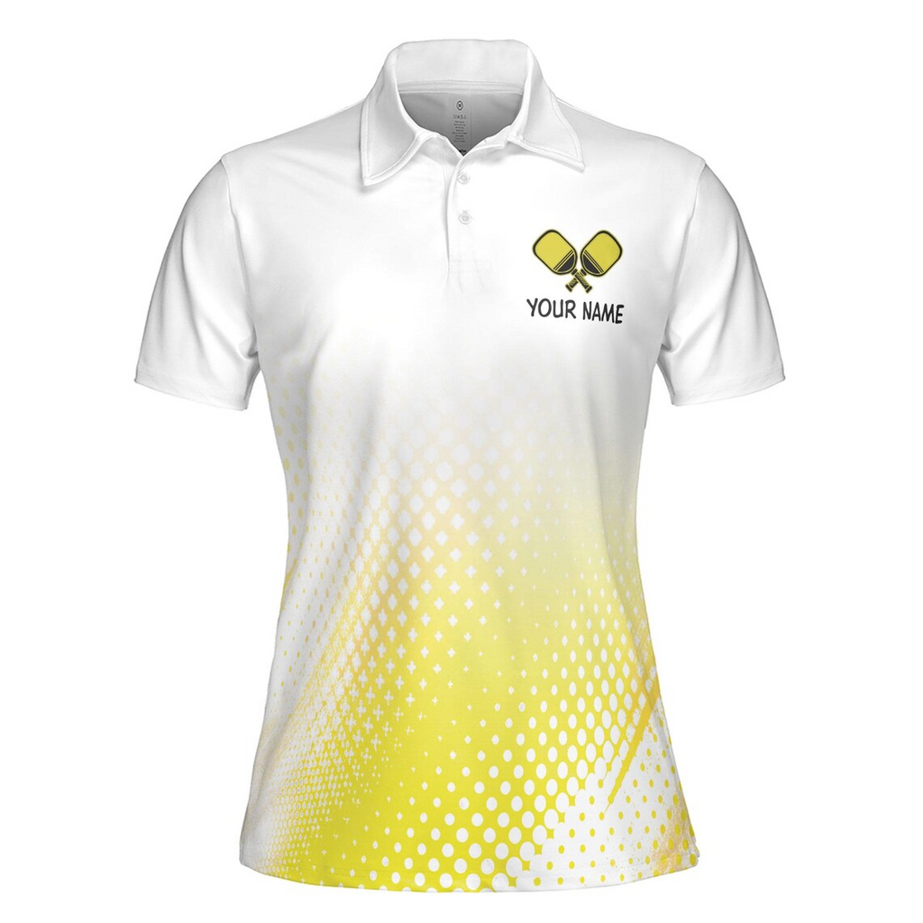 Customize Name Pickleball Paddle I Have A Drinking Problem White Yellow Women's Polo Shirt (S-5XL)