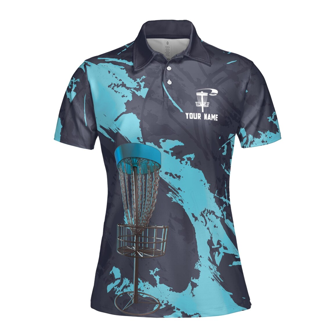 Custom Women's Disc Golf Polo Shirt: Paint Splashes Camo