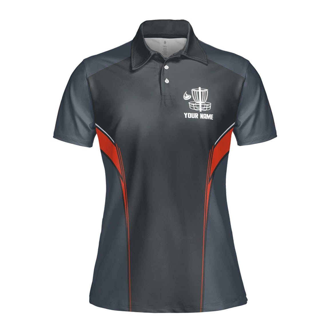 Customize Team Name Disc Golf Tree Roots Gray Orange Women's Polo Shirt (S-5XL)