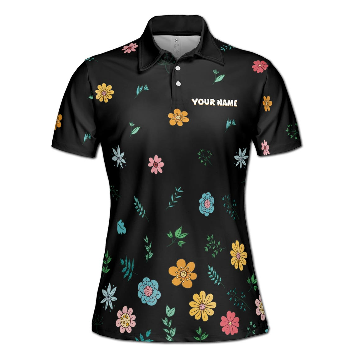 Personalized Mom Floral Polo Shirt: My First Friend, My Forever Hero
