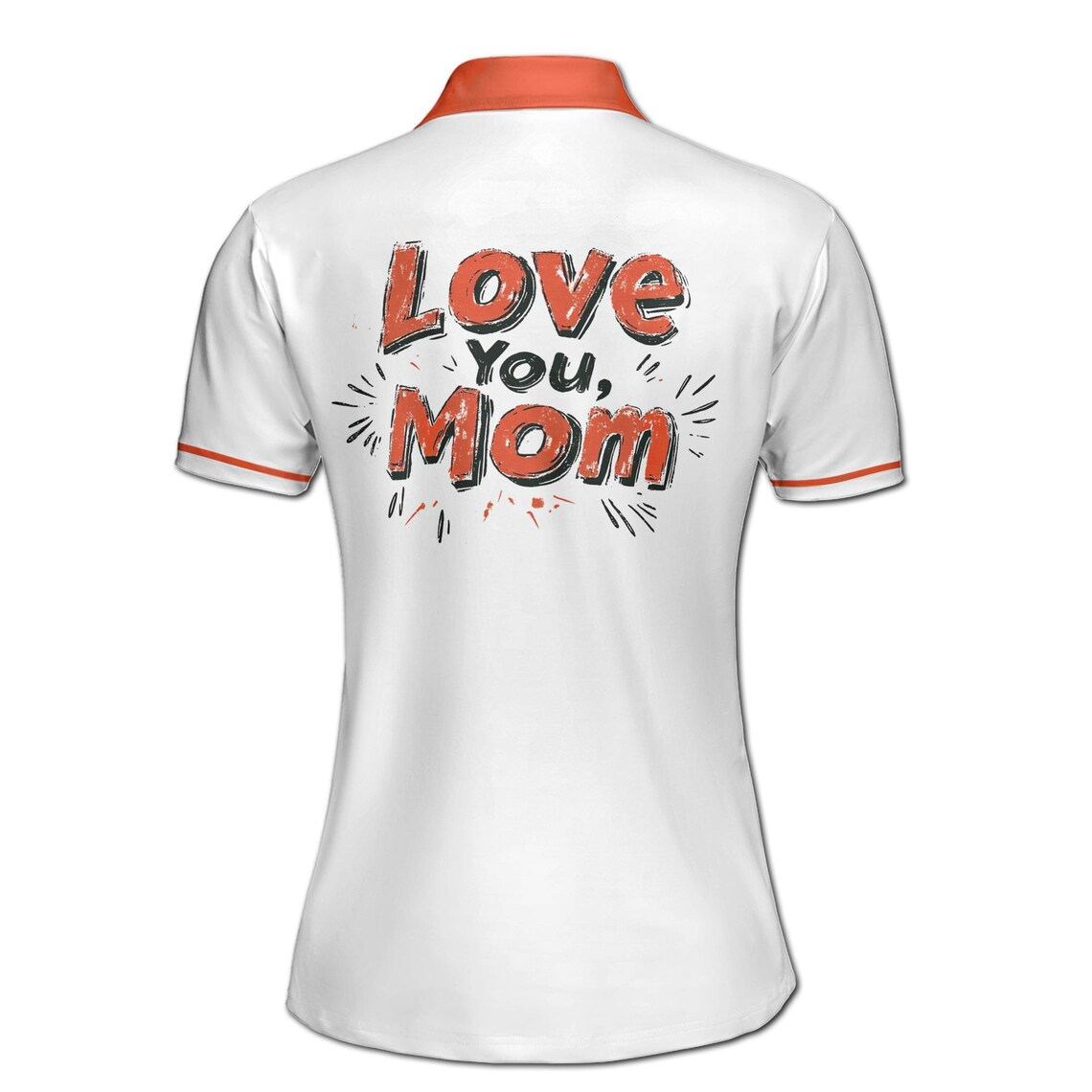 Personalized Women's Polo Shirt: Floral Mom & Baby Design