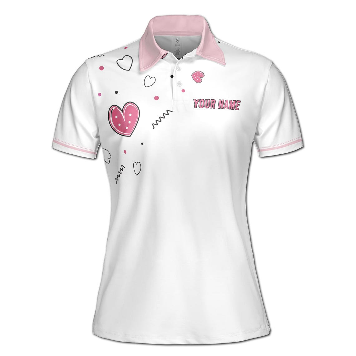 Custom 'Love You Mom' Polo Shirt: Women's Athletic Wear