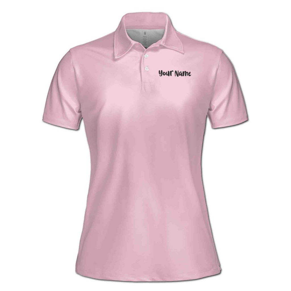 Custom Name Mom Quote Pink Polo Shirt - Women's Activewear