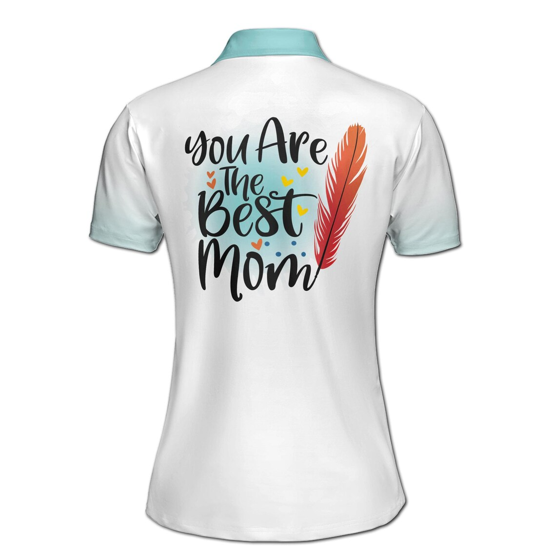 Personalized Mom Polo Shirt: Baby Hearts Quote, Mother's Day Gift