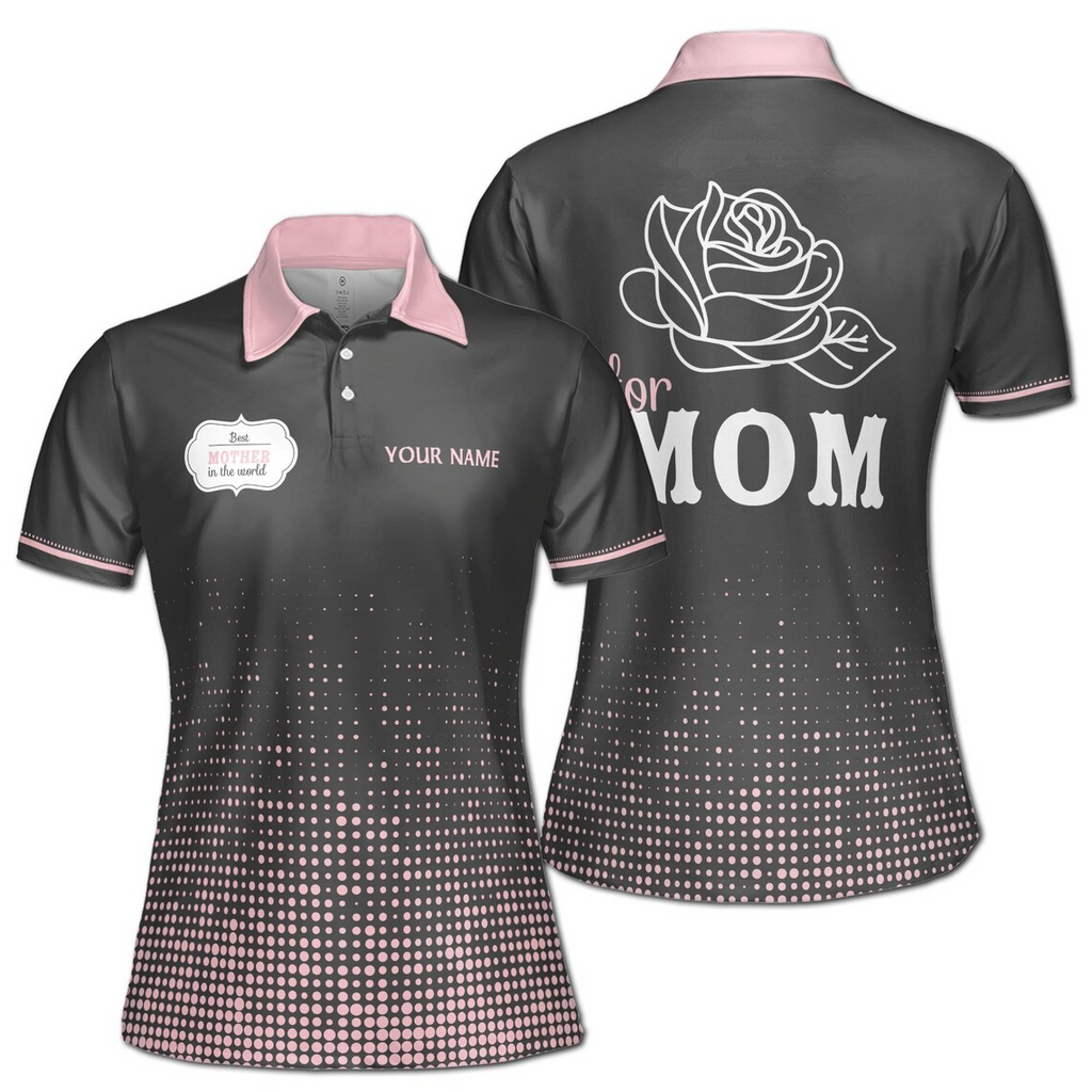 Custom Name Mom Polo Shirt: Athletic Women's Top, (S-5XL)