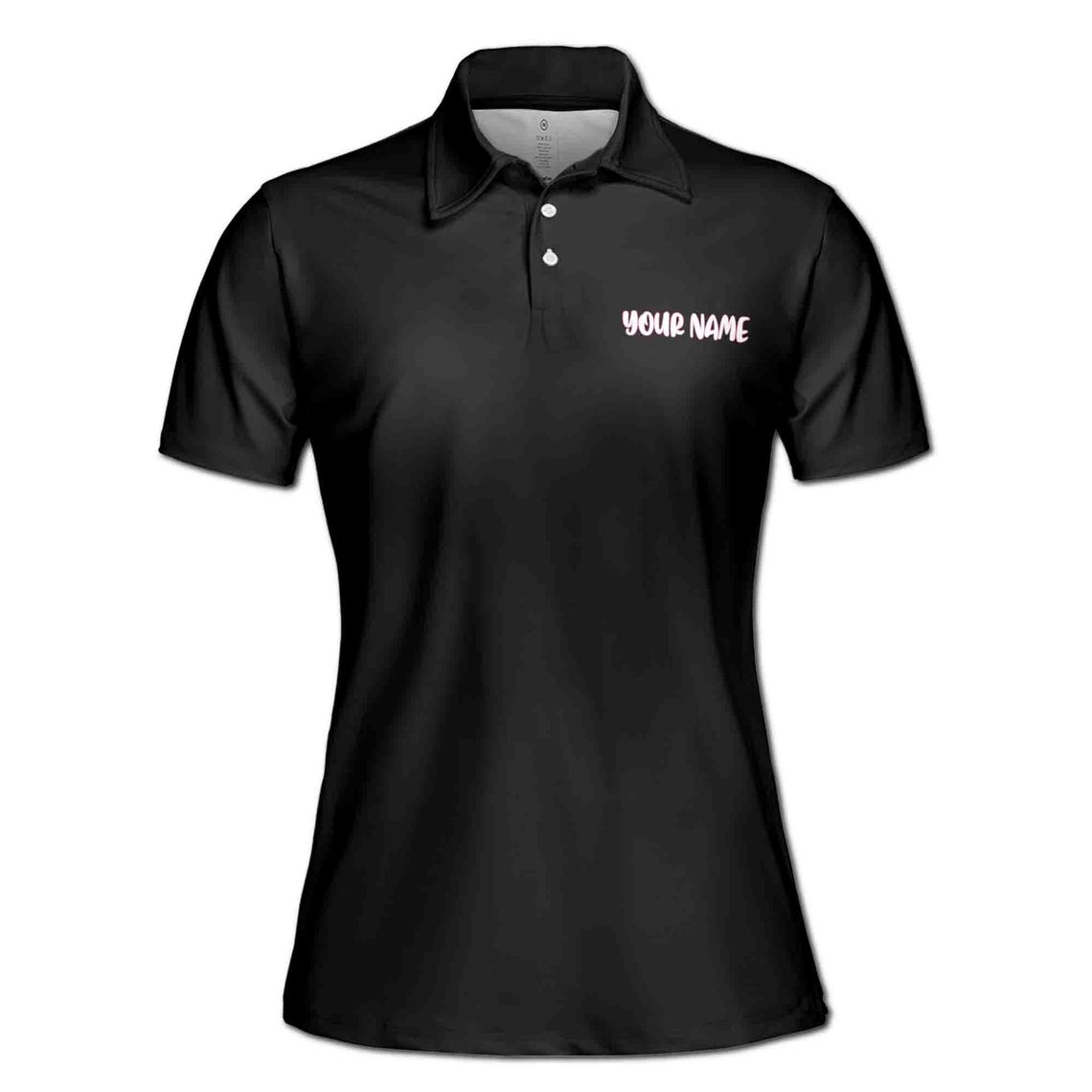Customize Name Mama Needs A Nap Quote Black Women's Polo Shirt (S-5XL)