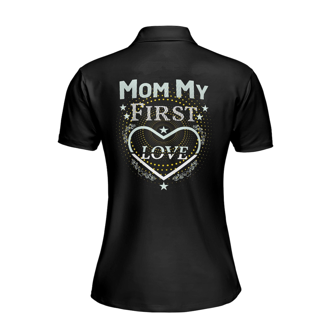 Customize Name Mom Daughter Quote My First Love Black Women's Polo Shirt (S-5XL)