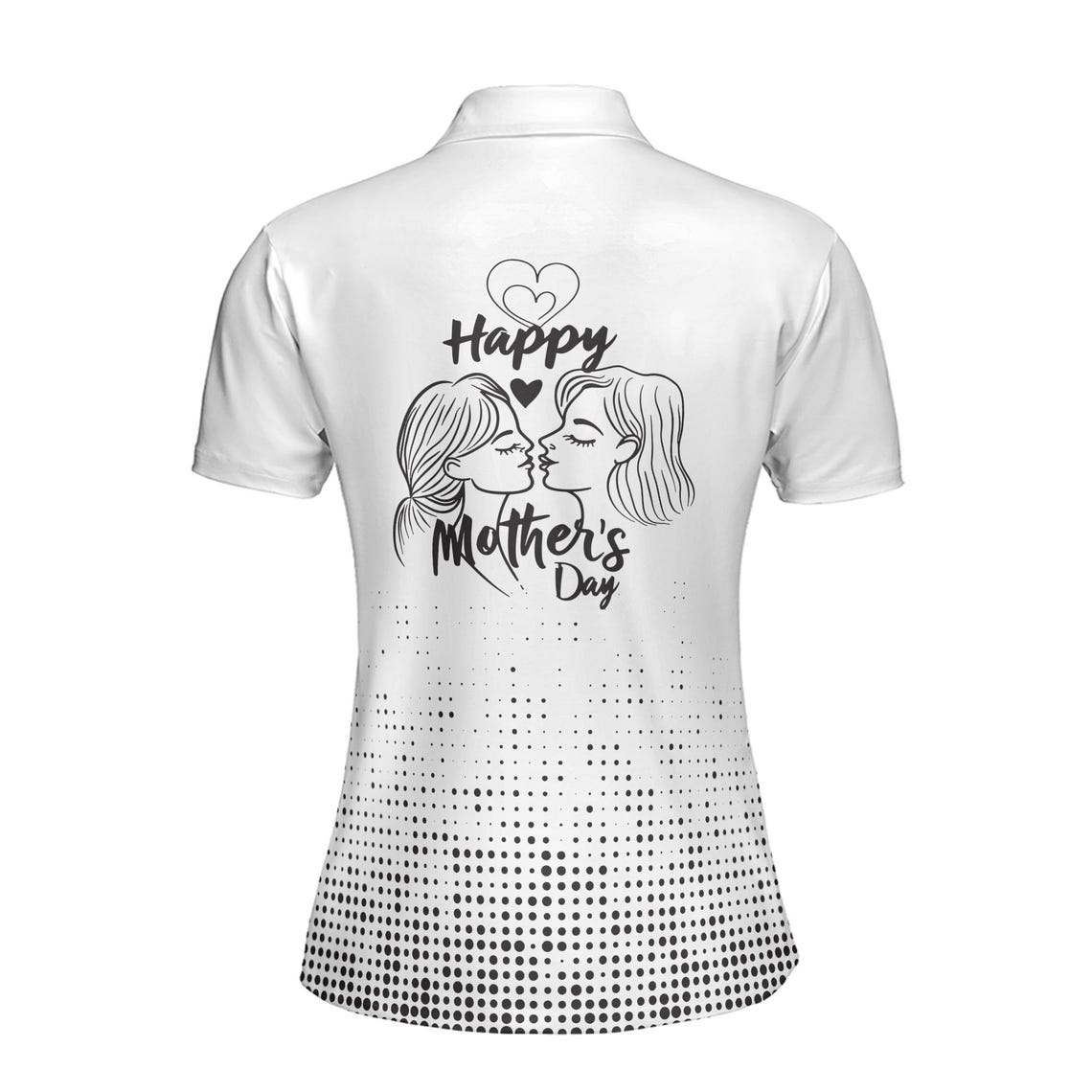 Customize Name Mother Daughter Baby Maternal Love White Women's Polo Shirt (S-5XL)