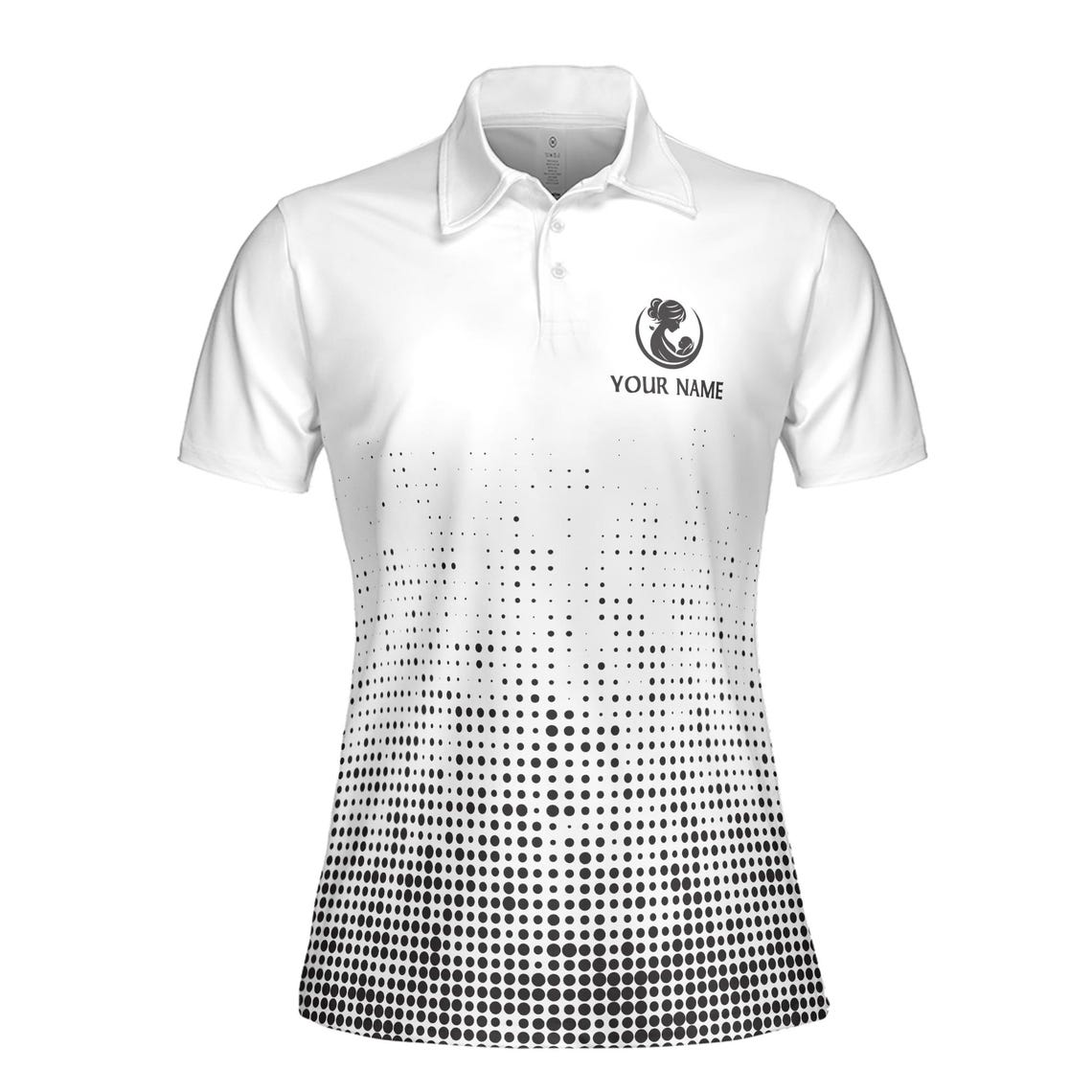 Customize Name Mother Daughter Baby Maternal Love White Women's Polo Shirt (S-5XL)