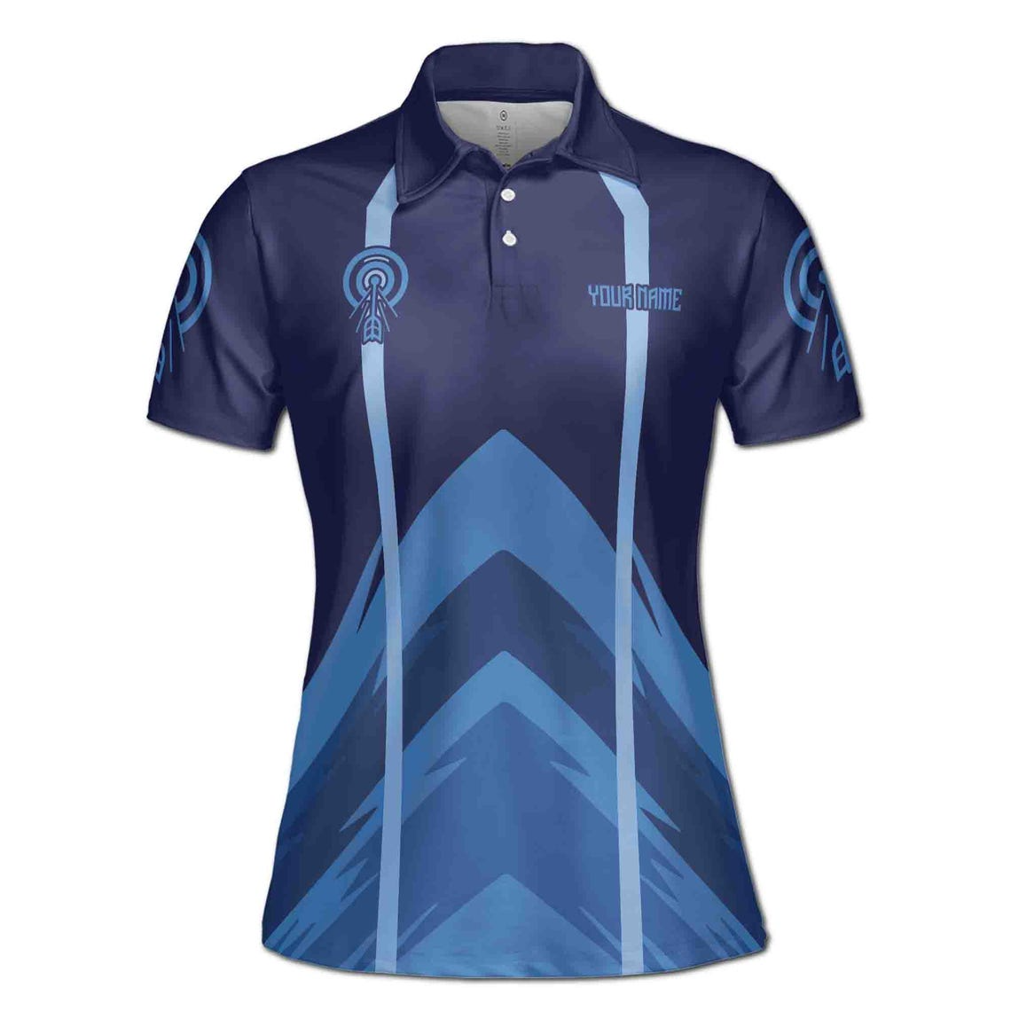 Customize Team Name Darts Lightning And Thunder Dark Navy 3D Polo Shirt (S-5XL)
