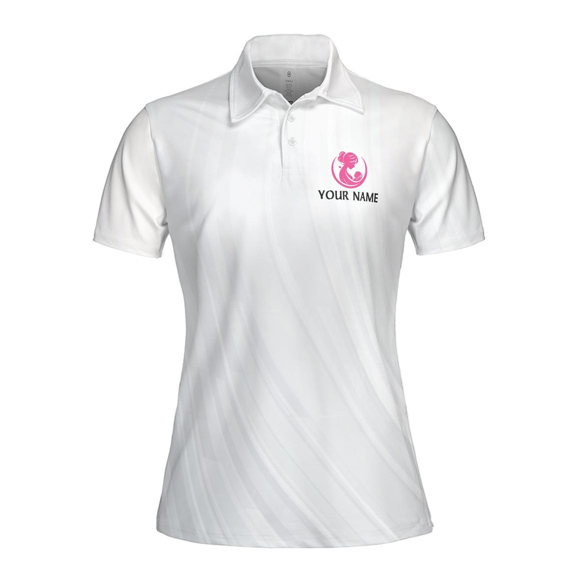 Customize Name Mama Needs Coffee White Women's Polo Shirt (S-5XL)