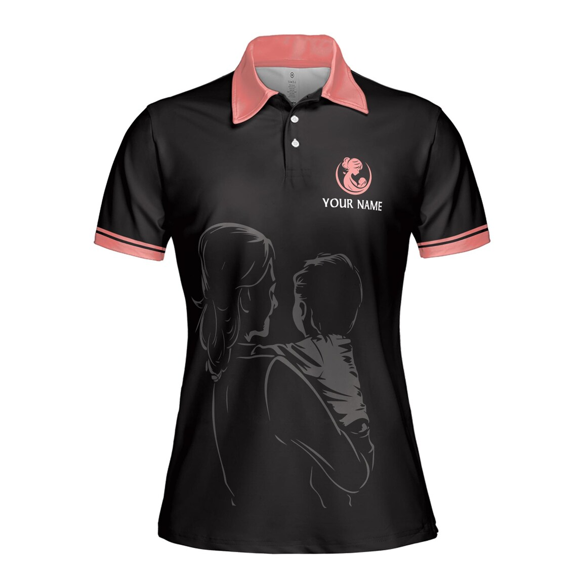 Customize Name All of The Mother Best Friend Black Women's Polo Shirt (S-5XL)