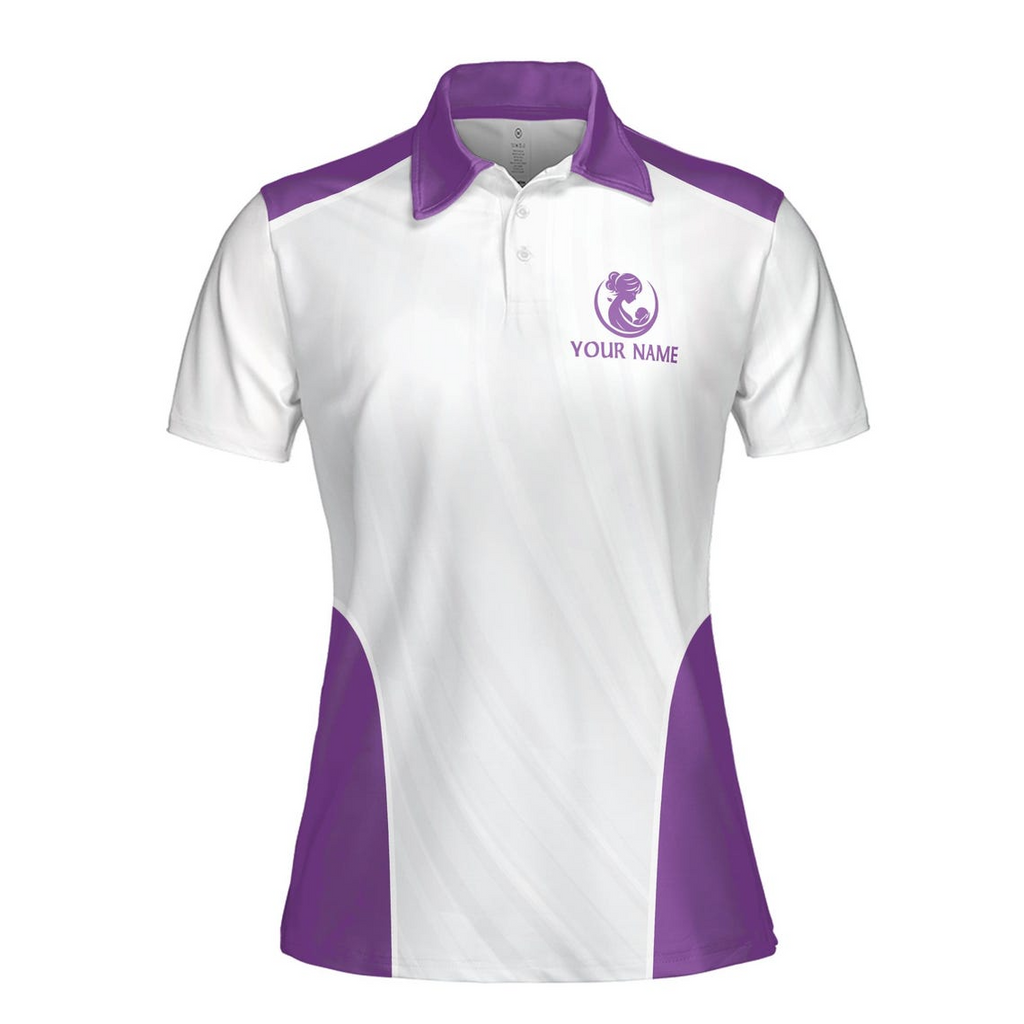 Customize Name World's Okayest Mom Ever Arrow White Women's Polo Shirt (S-5XL)
