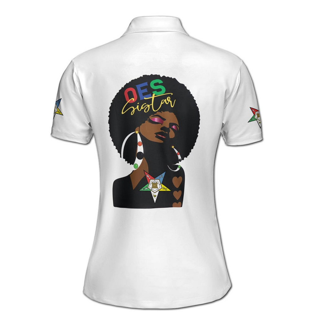 Customize Name OES Pentagon Down Sistar Woman Earrings White Women's Polo Shirt (S-5XL)