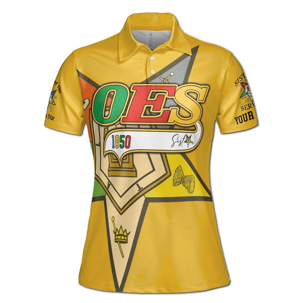 Customized Multi-color OES 1850 Order Of Eastern Star Women's Polo Shirt (S-5XL)