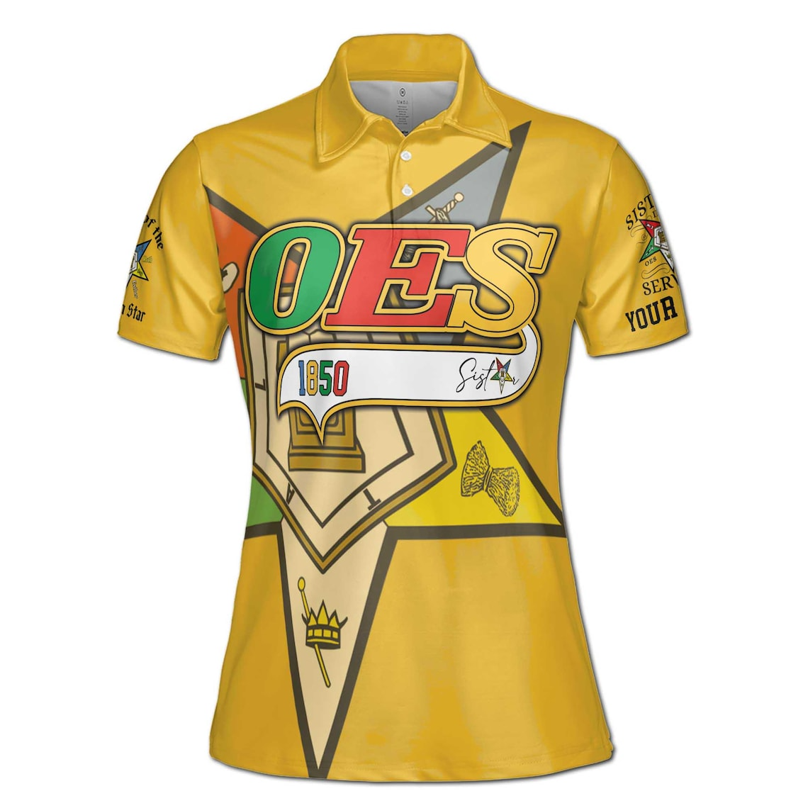 Customized Multi-color OES 1850 Order Of Eastern Star Women's Polo Shirt (S-5XL)