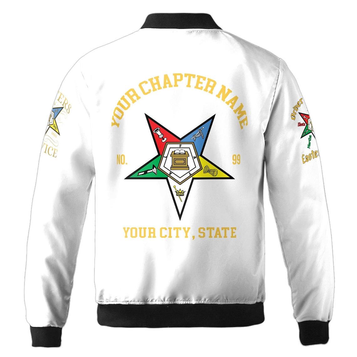 Custom 1850 OES Order Of The Eastern Star Bomber Jacket (S-5XL)