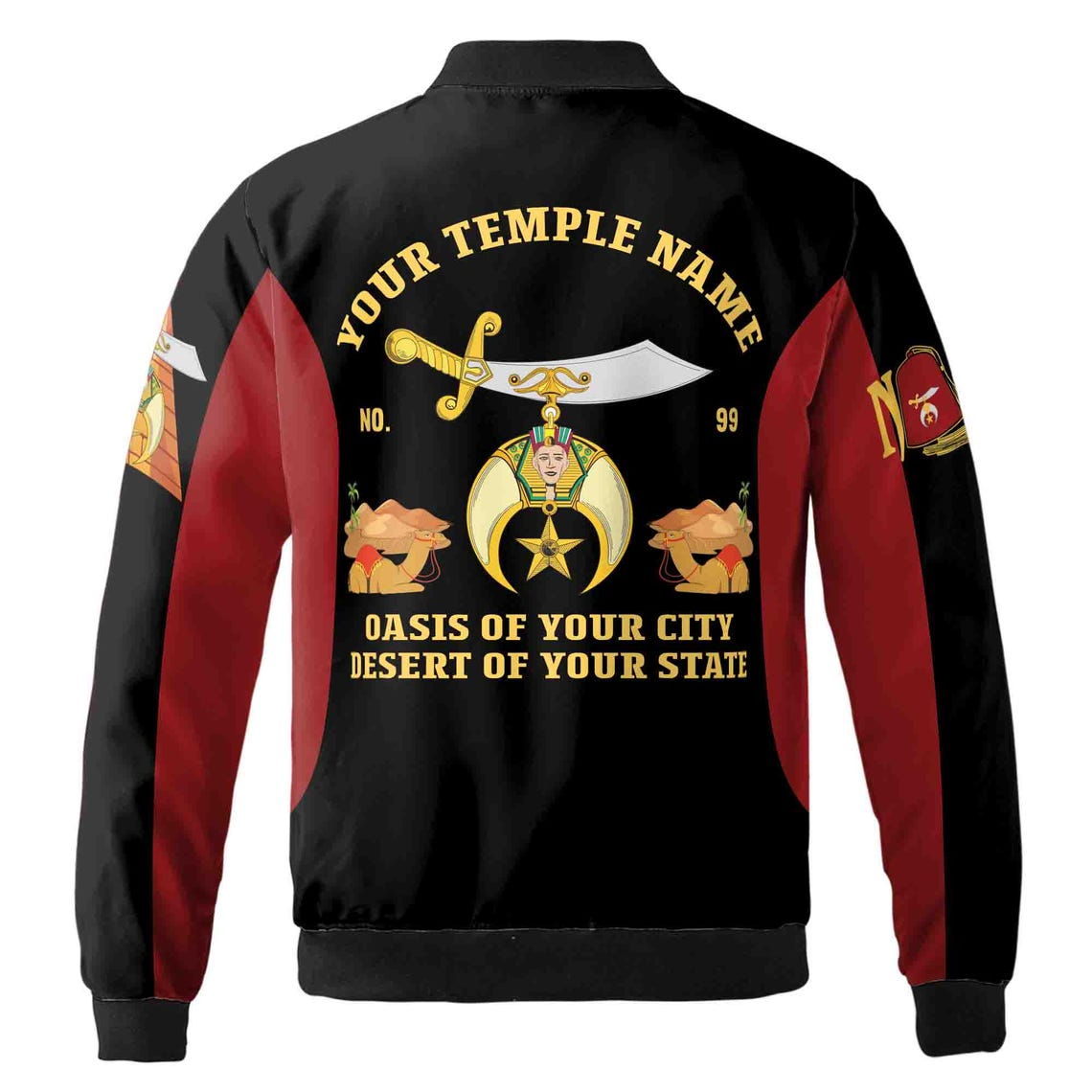 Personalized Multi-color Shriners With Mason Noble Shriner Bomber Jacket (S-5XL)