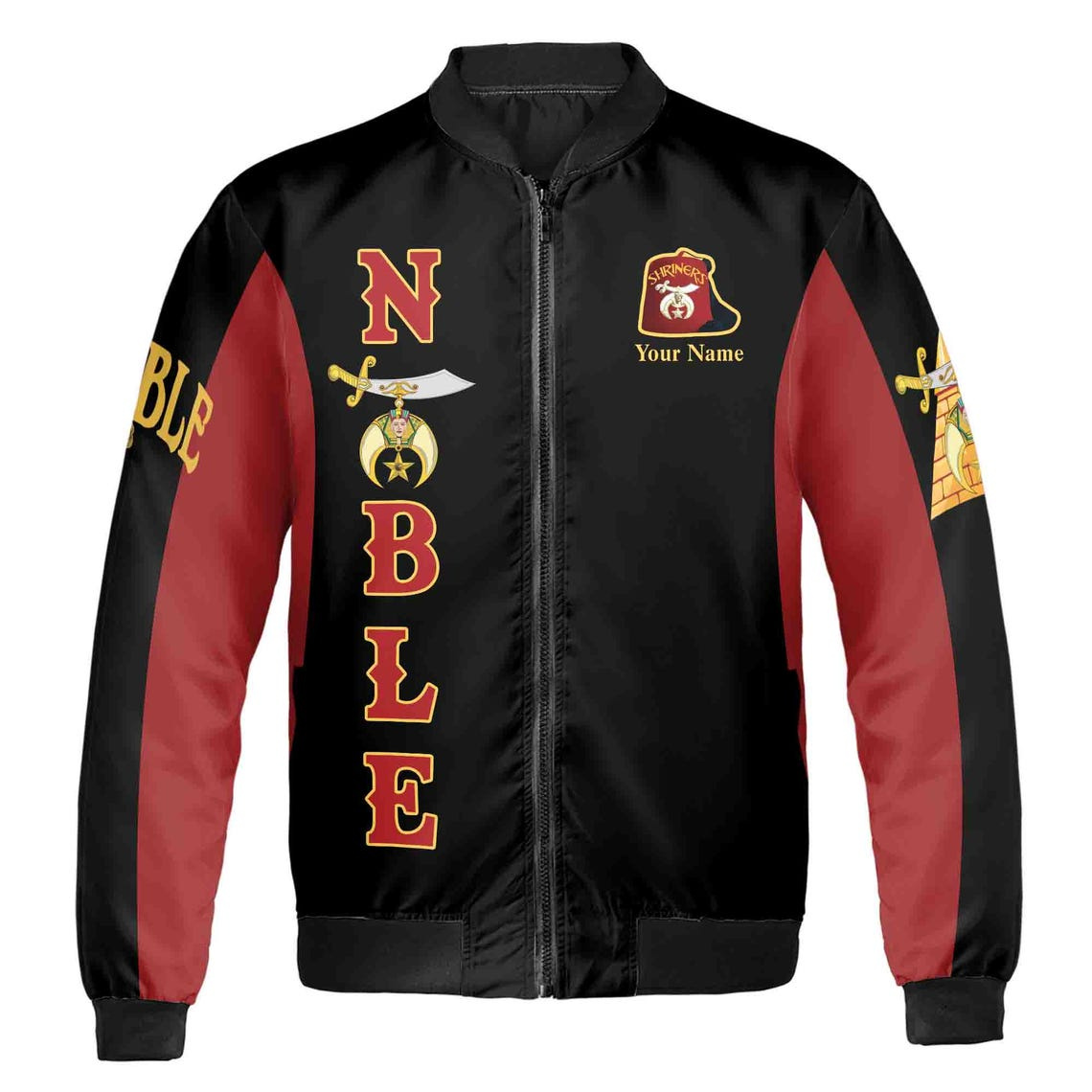 Personalized Multi-color Shriners With Mason Noble Shriner Bomber Jacket (S-5XL)