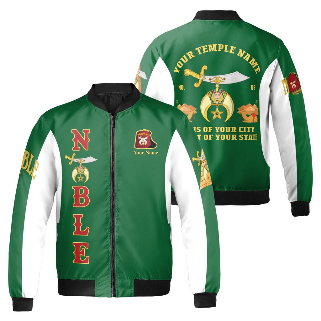 Personalized Multi-color Shriners With Mason Noble Shriner Bomber Jacket (S-5XL)