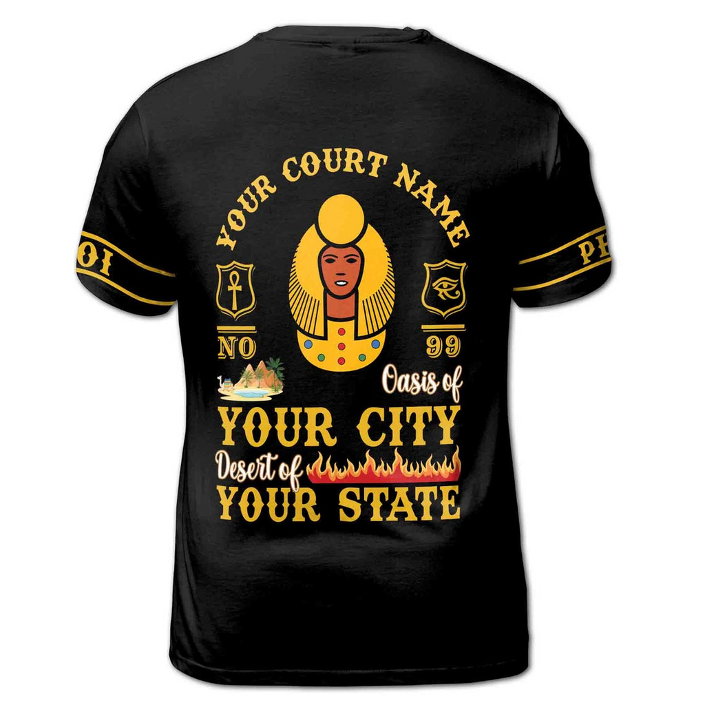 Personalized DOI Anubis , Custom Court Name City State, Egyptian Style 3D T-shirt S-5XL