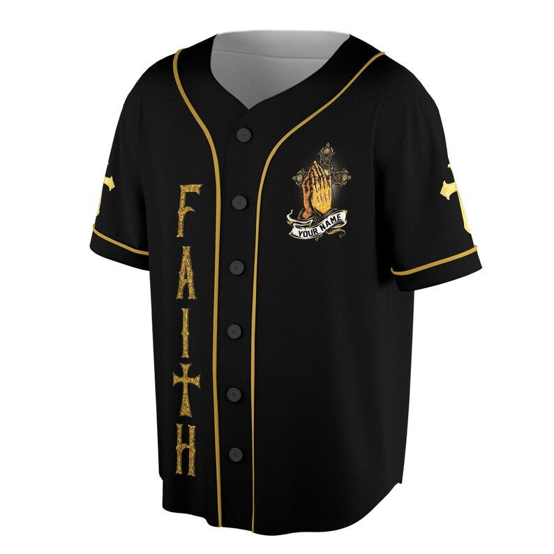 Custom Name The Cross Eye Walk By Fate, Not By Sight Baseball Jersey, 3D Baseball Jesey Shirt