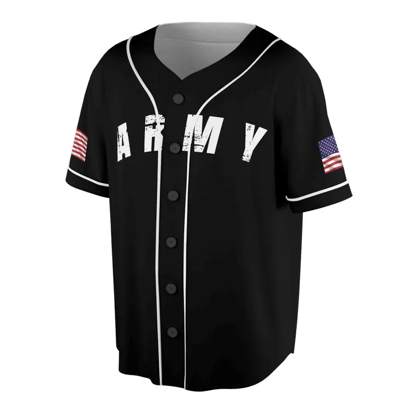 Patriotic Proud To Be Veteran USA Army Baseball Jersey, 3D Baseball Jersey Shirt