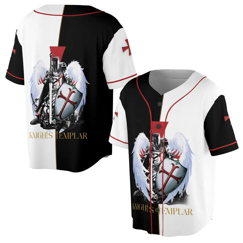 Knights Templar Christian Faith In Jesus Christ And God Baseball Jersey, 3D Baseball Jersey Shirt