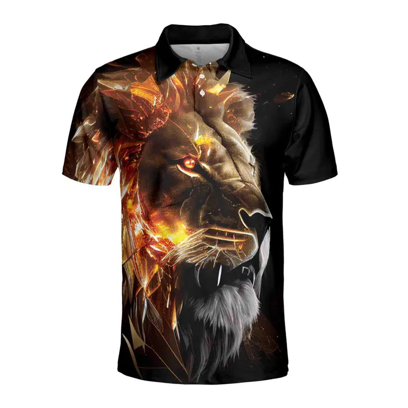 Meteorite Lion Passion Men's Polo Shirt