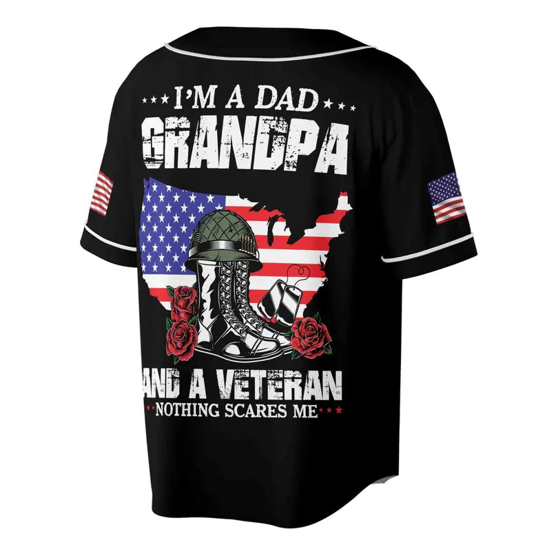 Patriotic Proud To Be Veteran USA Army Baseball Jersey, 3D Baseball Jersey Shirt