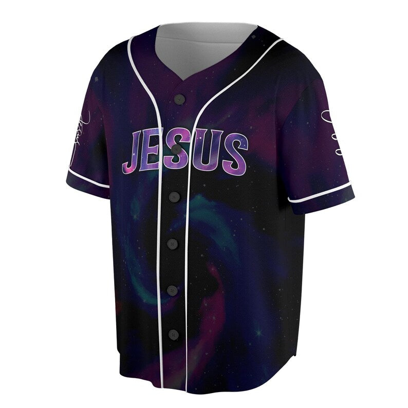 Galaxy Constellation Lion Jesus Save My Life Baseball Jersey, 3D Baseball Jersey Shirt