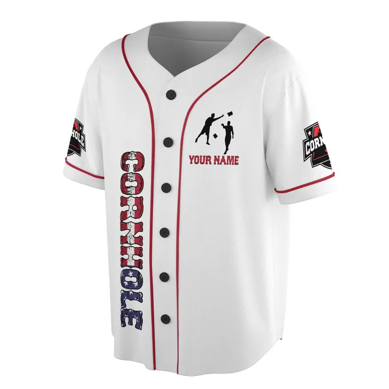 Custom Name Cornhole Player World's Okayest Baseball Jersey, 3D Baseball Jersey Shirt