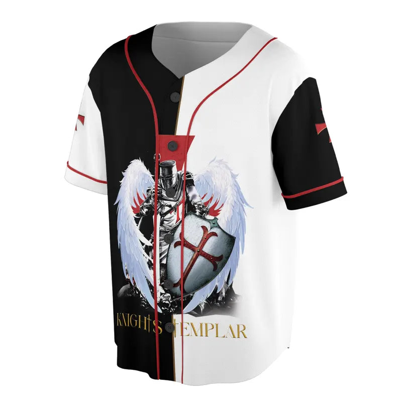 Knights Templar Christian Faith In Jesus Christ And God Baseball Jersey, 3D Baseball Jersey Shirt