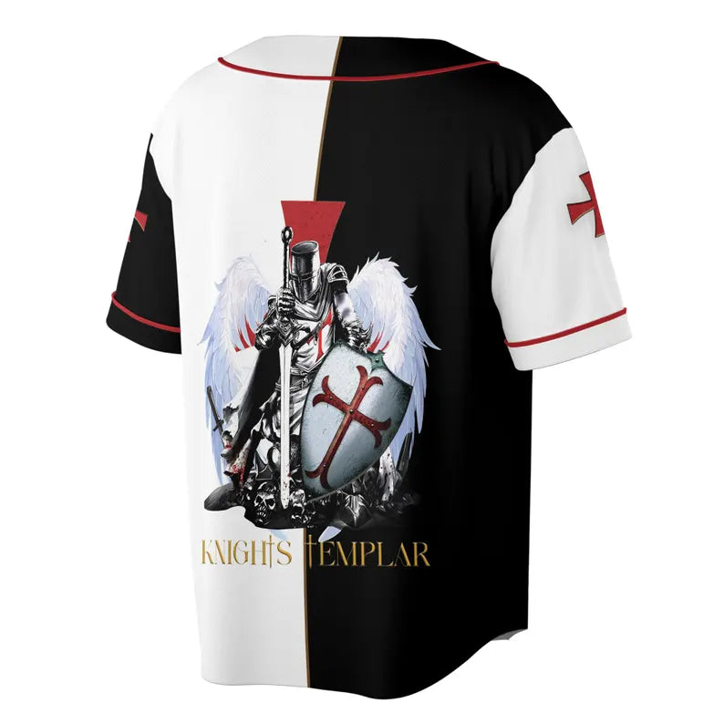 Knights Templar Christian Faith In Jesus Christ And God Baseball Jersey, 3D Baseball Jersey Shirt