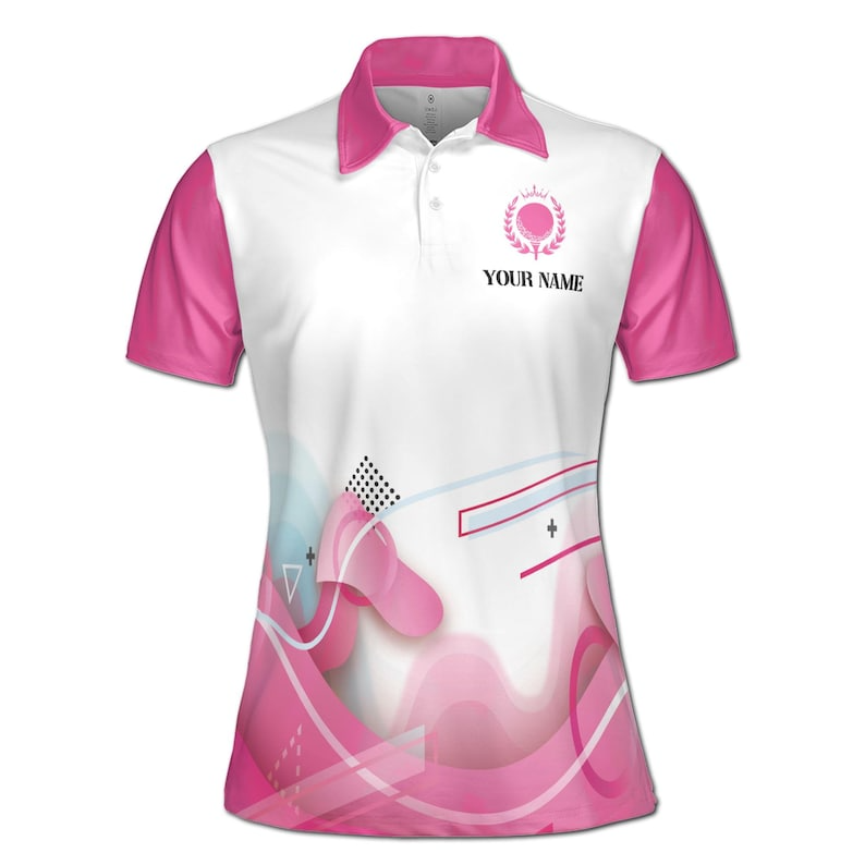 Custom Name Pink Lady Golfer This Girl Got Drive Women's Polo Shirt (S-5XL)