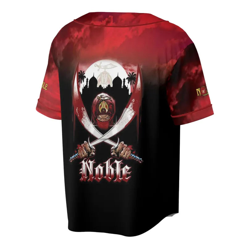 Customized Grunge Noble Shriners Dark Moon Baseball Jersey, 3D Baseball Jesey Shirt