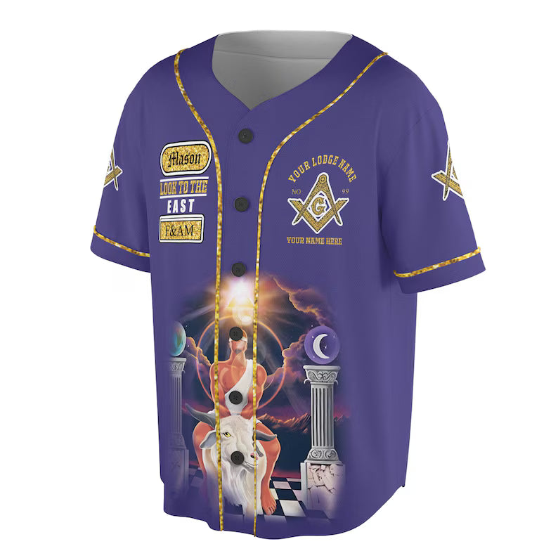 Freemason Prince Hall Masonic Medieval Astral Baseball Jersey, 3D Baseball Jersey Shirt