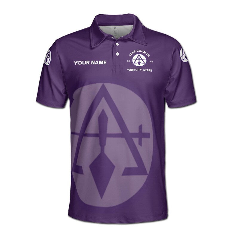 Customized Cryptic Masonry Royal and Select Master Men's Polo Shirt