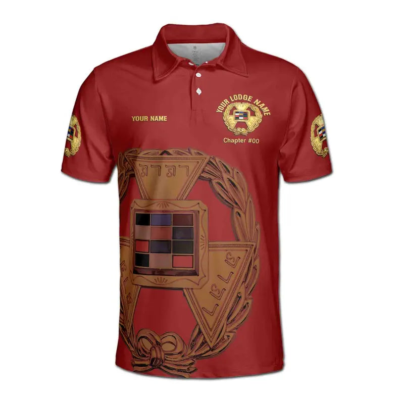 Custom Royal Arch Past Grand High Priest York Rite Men's Polo Shirt