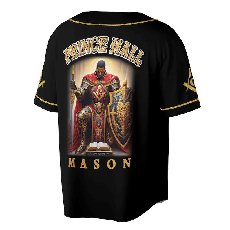 Customized Mason Prince Hall F&A.M Baseball Jersey, 3D Baseball Jesey Shirt