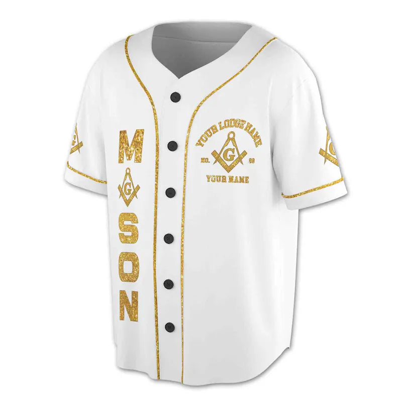 Customized Mason Prince Hall F&A.M Baseball Jersey, 3D Baseball Jesey Shirt