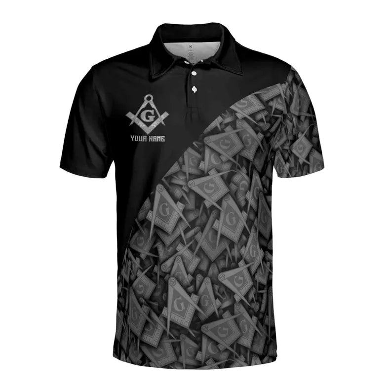 Customized Masonry Master Mason Multi-color Men's Polo Shirt
