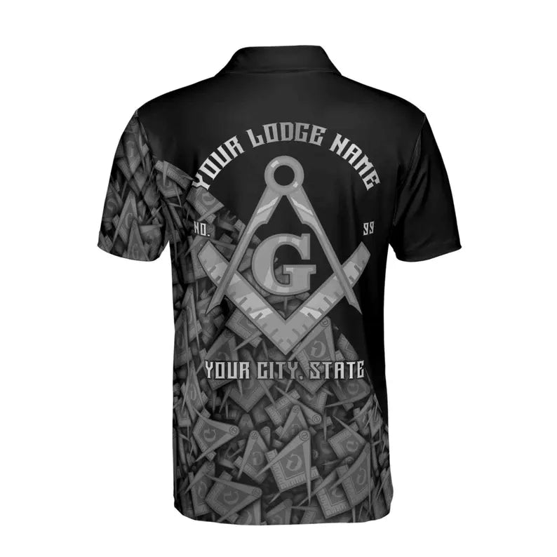 Customized Masonry Master Mason Multi-color Men's Polo Shirt