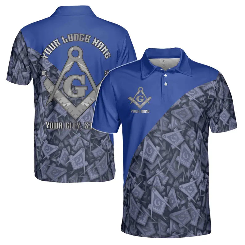 Customized Masonry Master Mason Multi-color Men's Polo Shirt